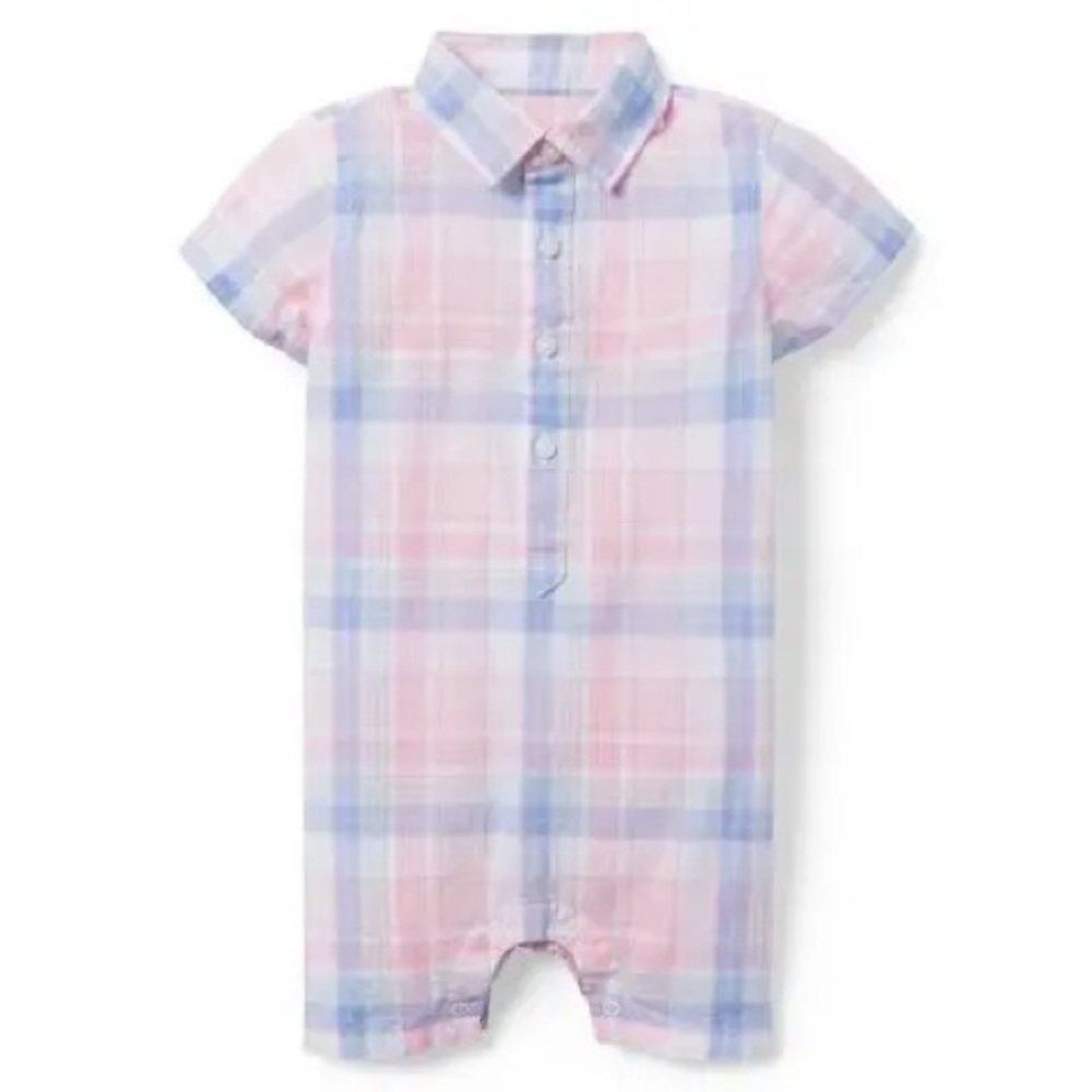 Janie and Jack Madras Plaid 1-Piece, 3-6M - NWT